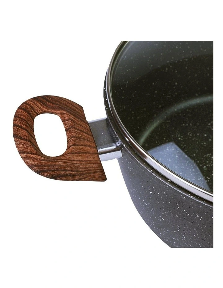 24cm Non-Stick Casserole Dish Black