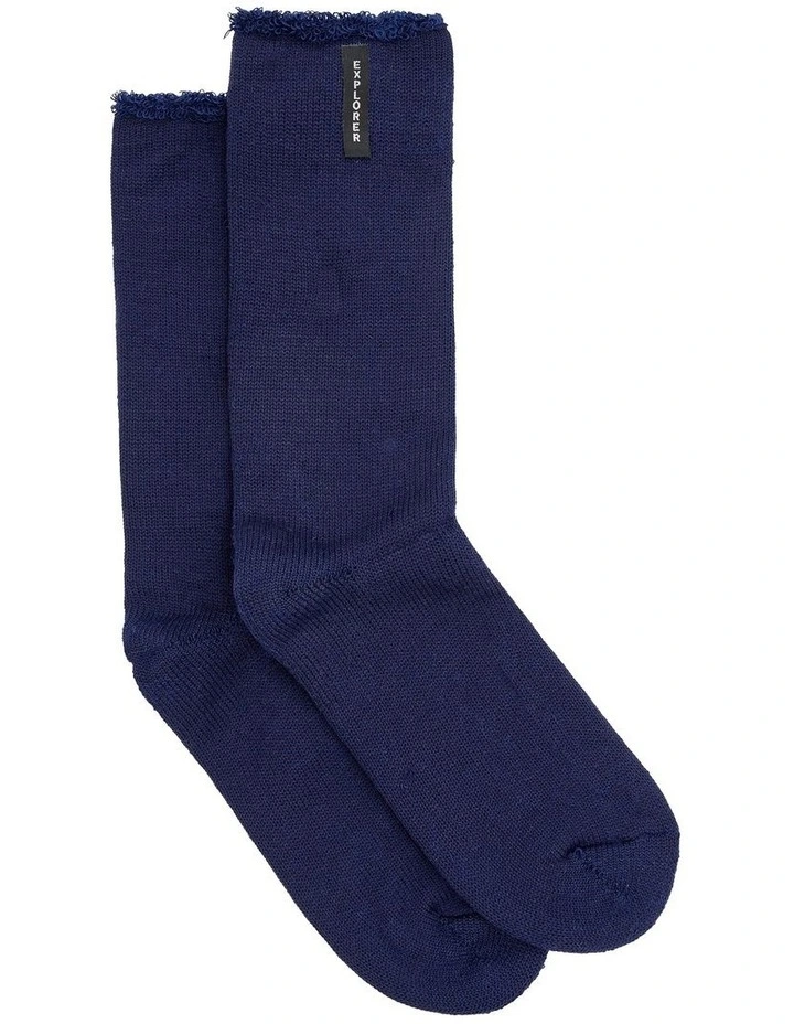Explorer Men's Original Wool Socks 2 Pack in Navy