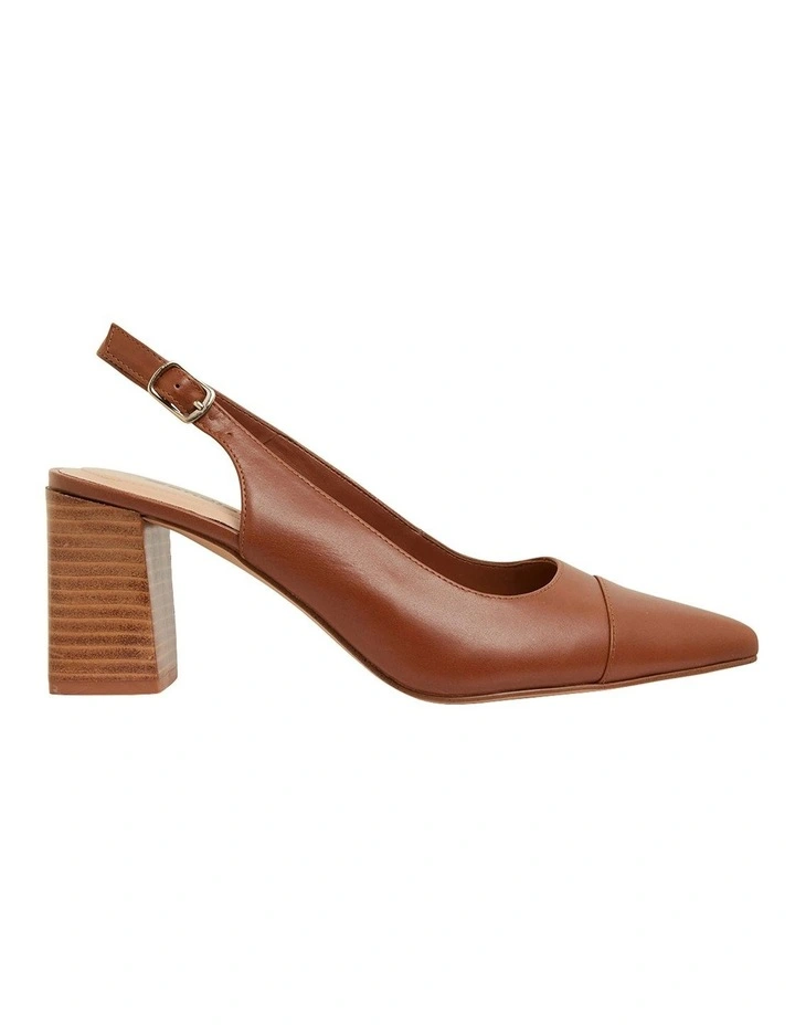 Kirsty Heeled Shoes in Cognac Leather