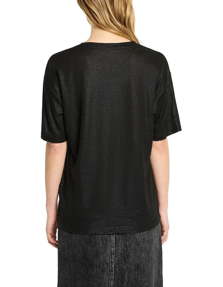 Foil Magic Tee in Black Foil