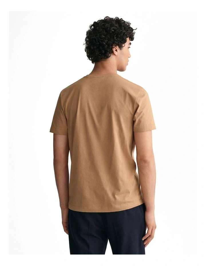 Regular Fit Shield T-shirt in Warm Khaki