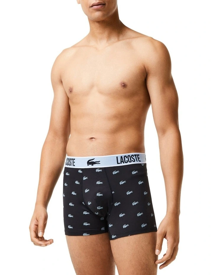 Active Print Micro trunks 3 Pack in Black/Graphite