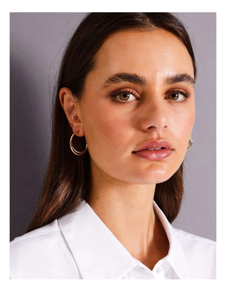 Surgical Steel Molten Hoop Earring in Gold/Silver