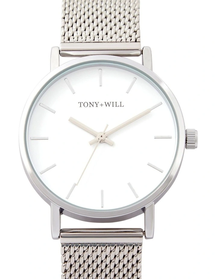 Small Classic Mesh Watch in Silver
