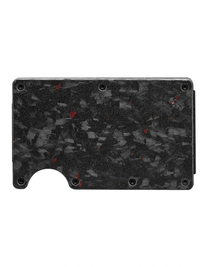 Lorne Forged Carbon Wallet in Matte Red