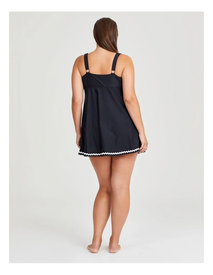 Rick Rack Trim Swimsuit in Black