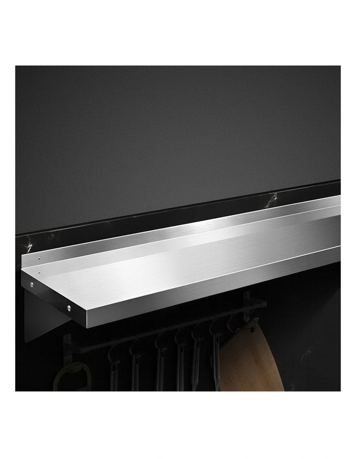 Stainless Steel Kitchen Wall Shelf 1200mm in Silver