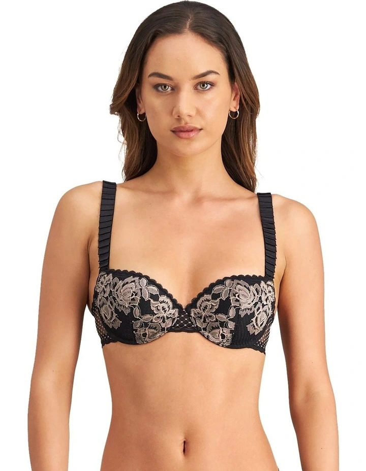 Wynona Rose Contour Bra in Black/Cameo Rose