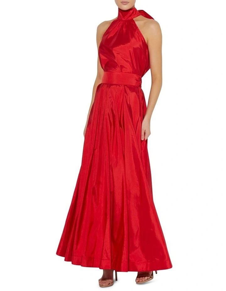 Lux Taffeta Skirt in Red