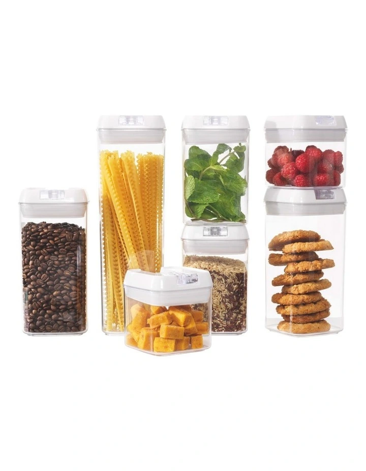 Airtight 7 Piece Food Canister Set in Clear