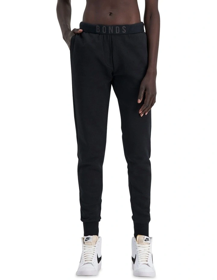 Originals Logo Skinny Trackie Pants in Black