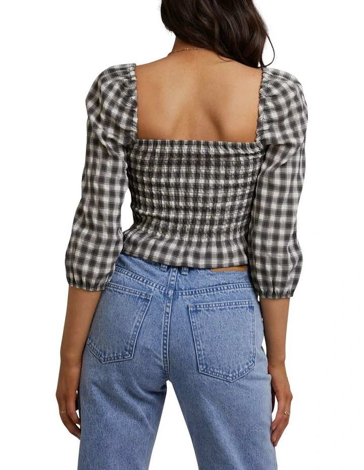 Rumour Check Top in Dark Khaki/Vintage