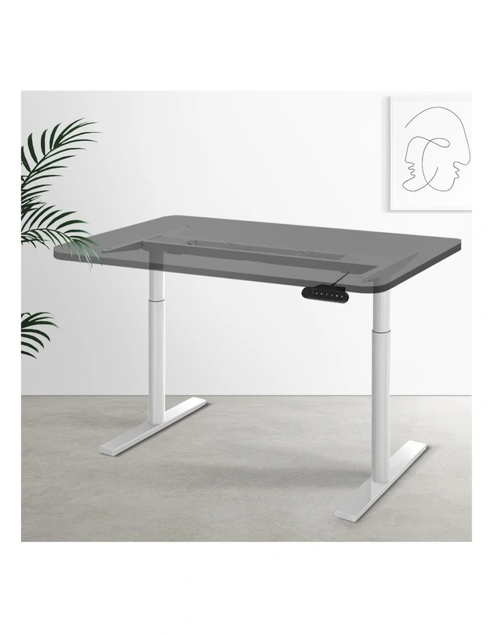 Motorised Adjustable Desk Frame in White