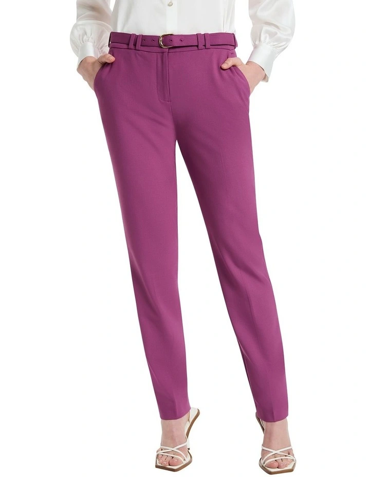 Stevie Belted Pant in Dusk Purple