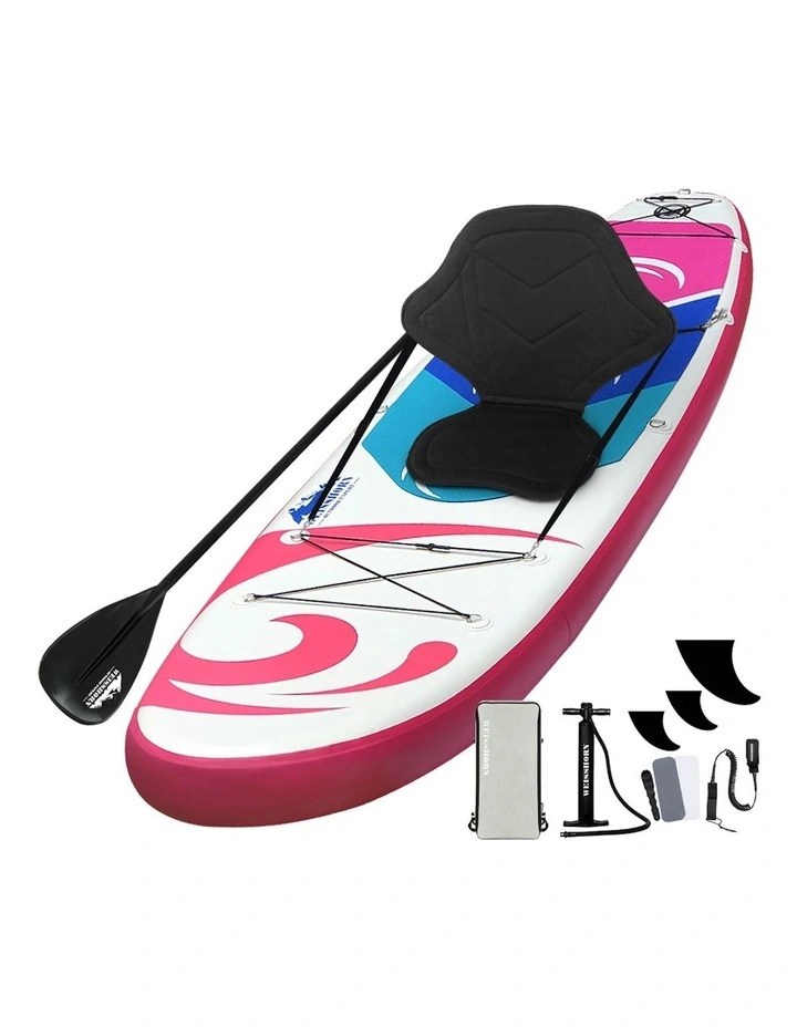 Inflatable Stand Up Paddle Board in White/Pink