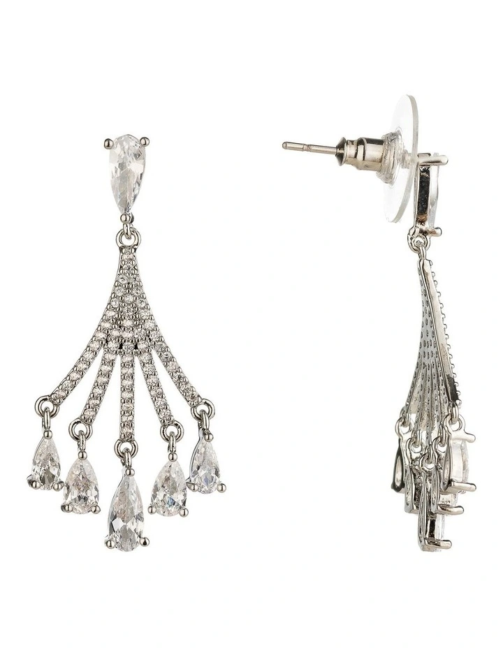 Bridal Earring in Rhodium