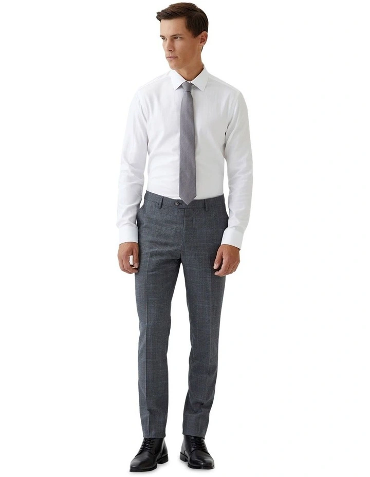 Beckton Herringbone Cotton Shirt in White
