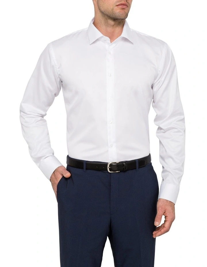 Long Sleeve Business Shirt in White