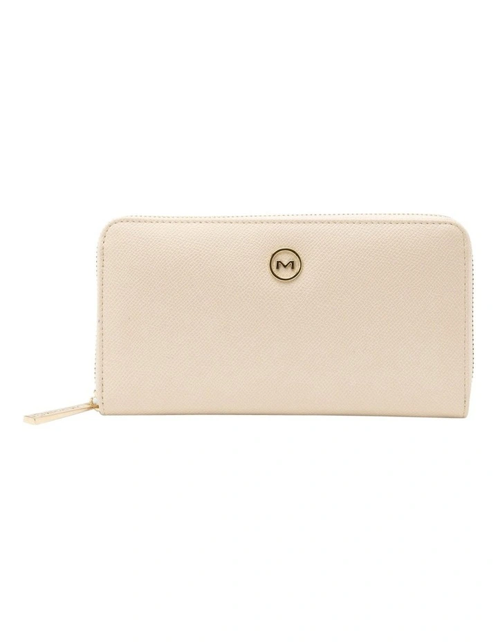 Charlotte Long Wallet in Cream