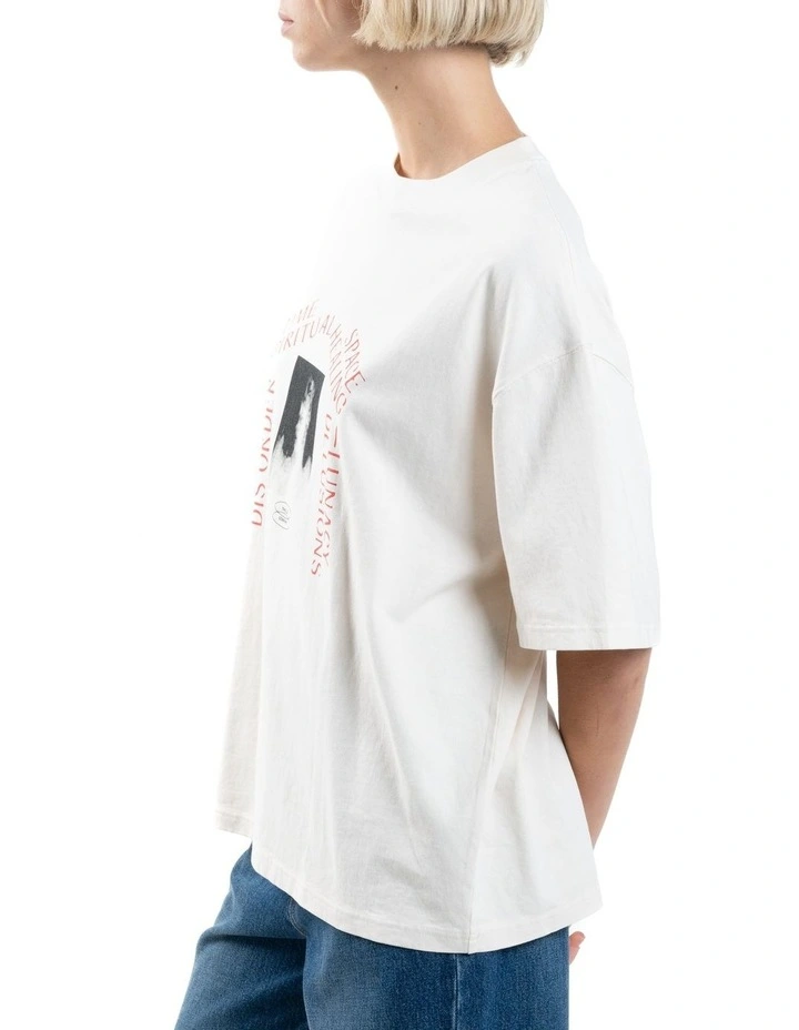Healing Delusions Oversized Tee in Heritage White