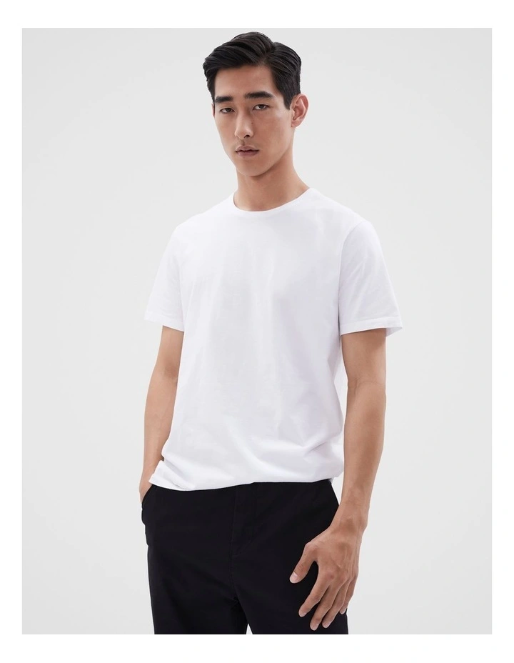 Classic Crew Neck T Shirt in White