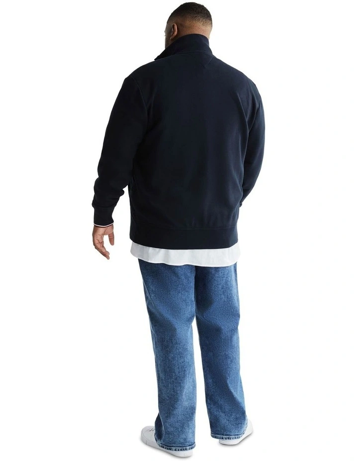 Big & Tall Tommy Logo Mix Media Jacket in Navy