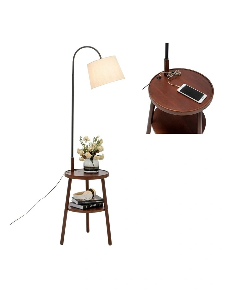 Tripod Floor Lamp in Cherry Brown