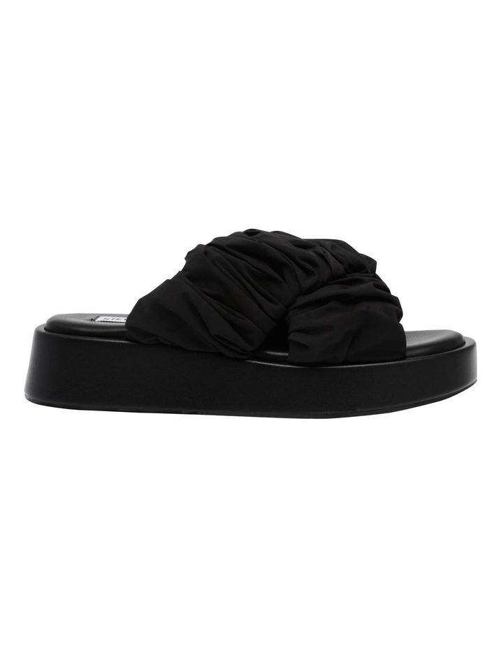 Bellshore Ruched Slides in Black