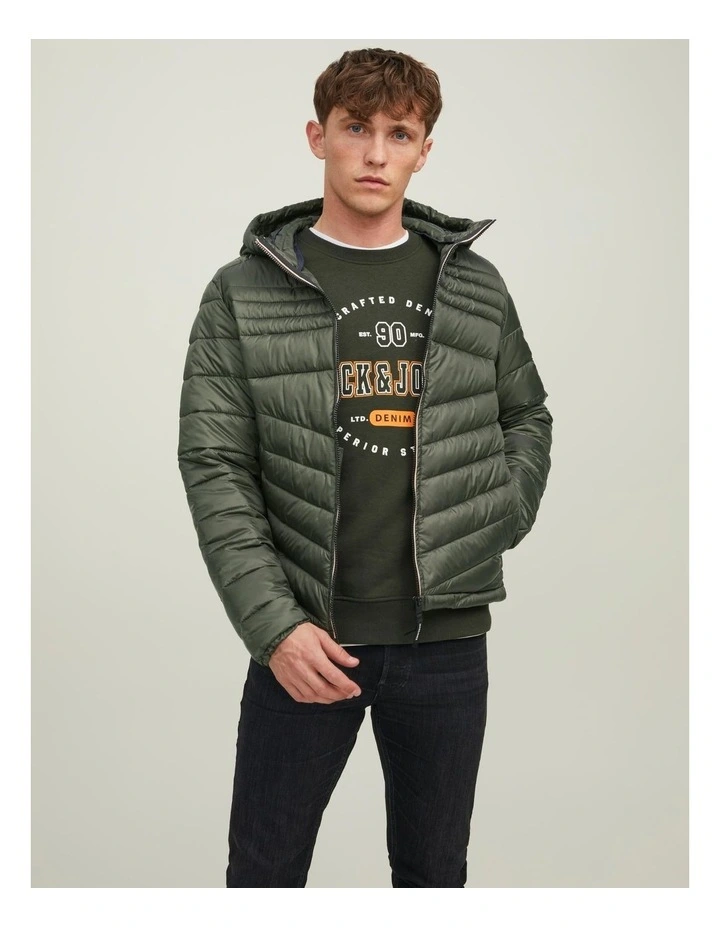 Hero Hooded Puffer in Dark Green