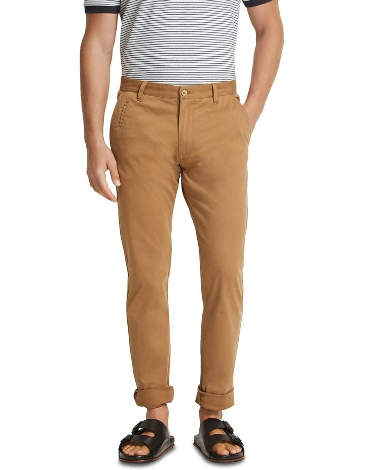 Stretch Skinny Fit Chino in Tan