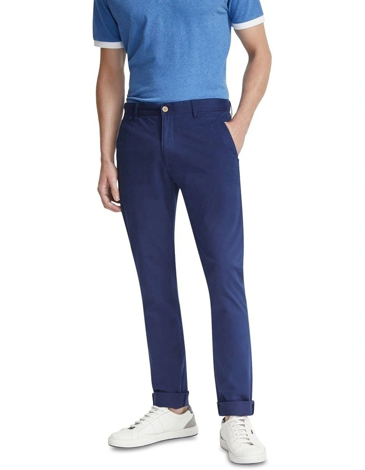 Danny Casual Organic Cotton Chino in Bright Blue