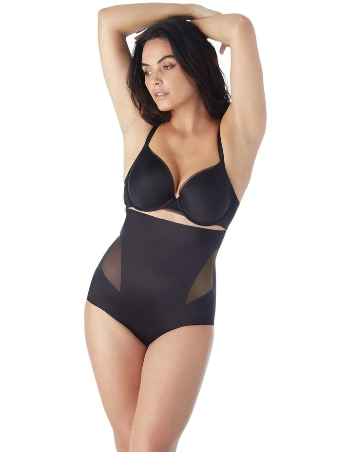 Body Contour Ultra High Waist Firm Control Shaping Brief in Black