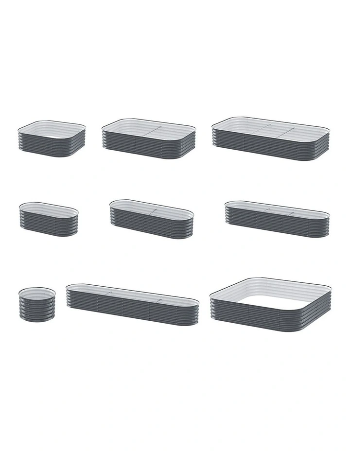 Garden Bed 9 In 1 40cm Height in Grey