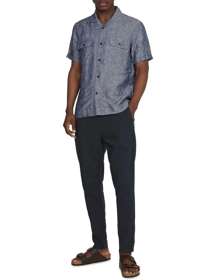 Kambpell Hertiage Short Sleeve Shirt in Dark Washed Denim