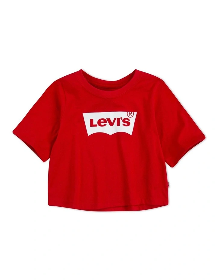 Light Bright Cropped Top in Super Red