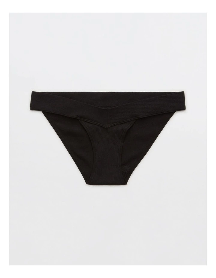 Seamless Ultra Low Rise Bikini Underwear in True Black