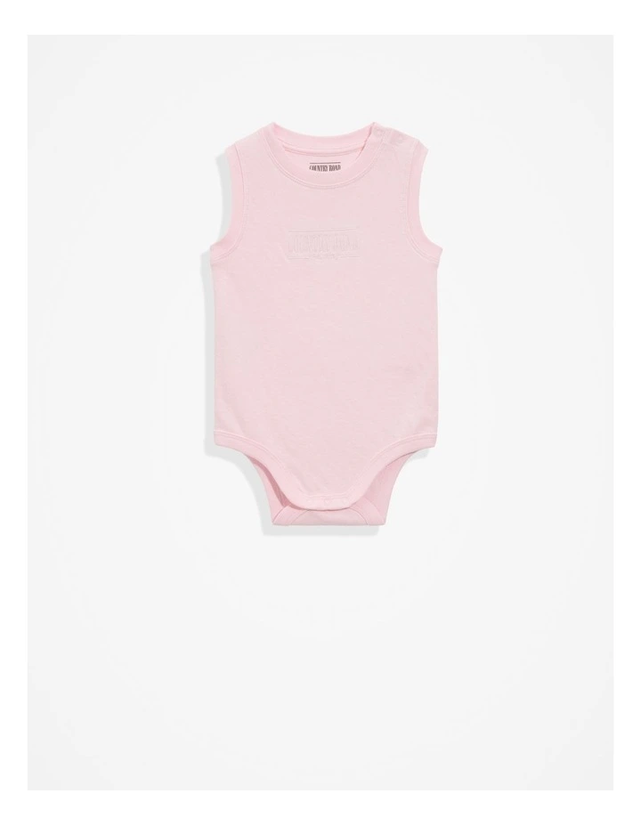 Organically Grown Cotton Heritage Bodysuit in Pink Tint