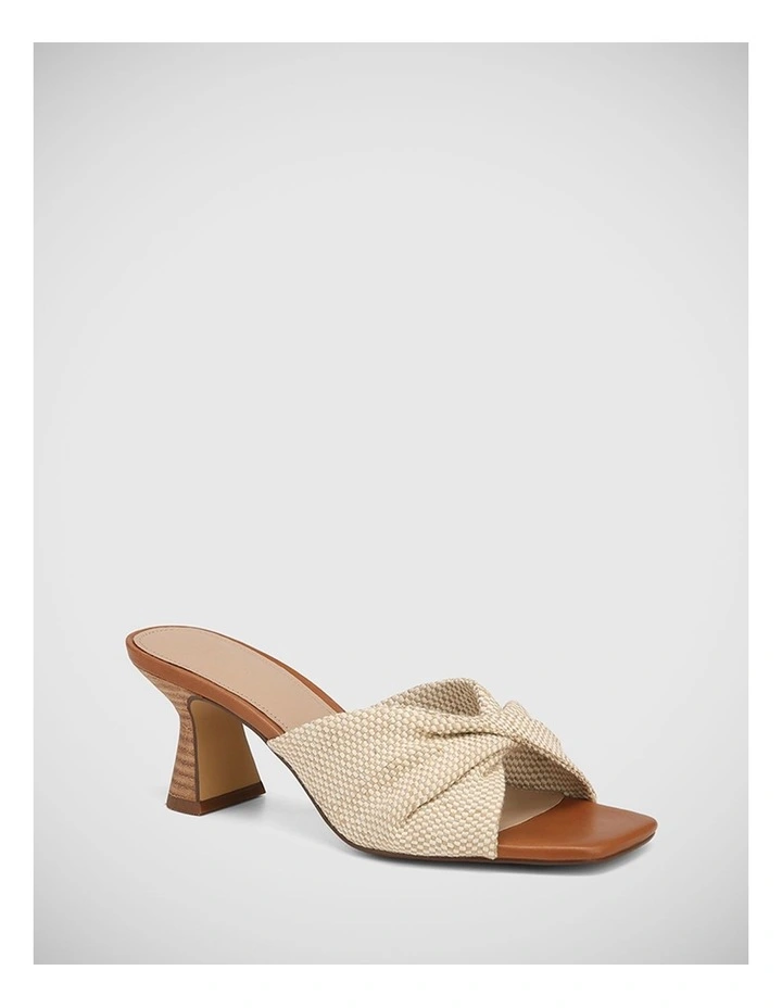 Milana Natural Textile Sandal in Beige