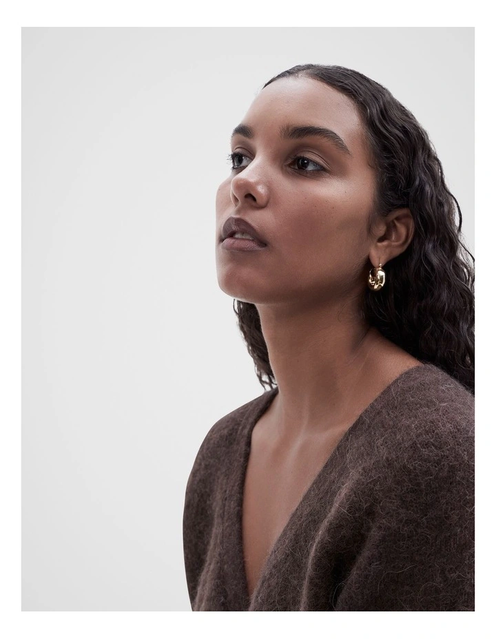 Organic Hoops in Gold