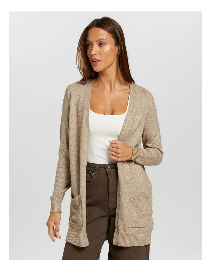 Lesly Knitted Cardigan in Beige