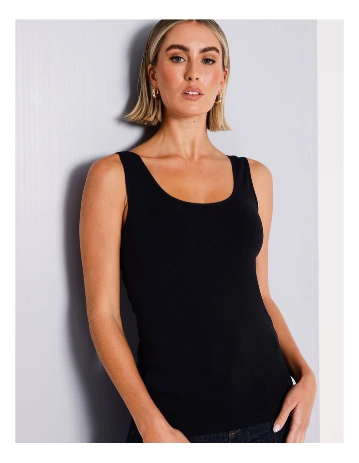 Seamfree Recycled Blend Tank in Black