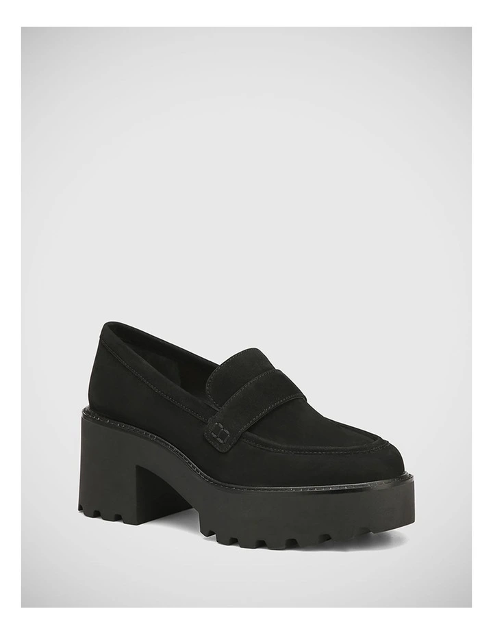 Saturn Leather Loafer in Black