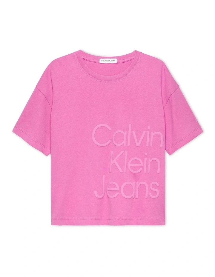 Puff Hero Logo T-shirt in Pink Amour