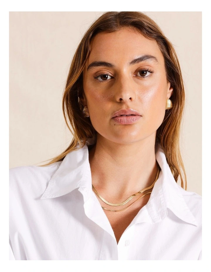 Fine Double Snake Chain Necklace in Gold