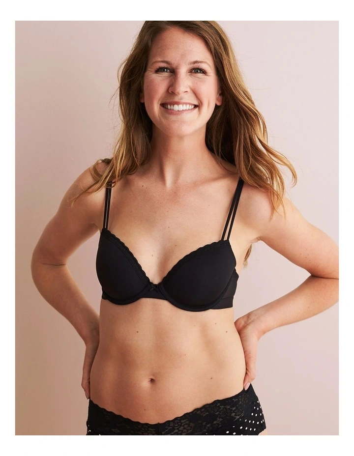 Real Happy Demi Lightly Lined Bra in Black
