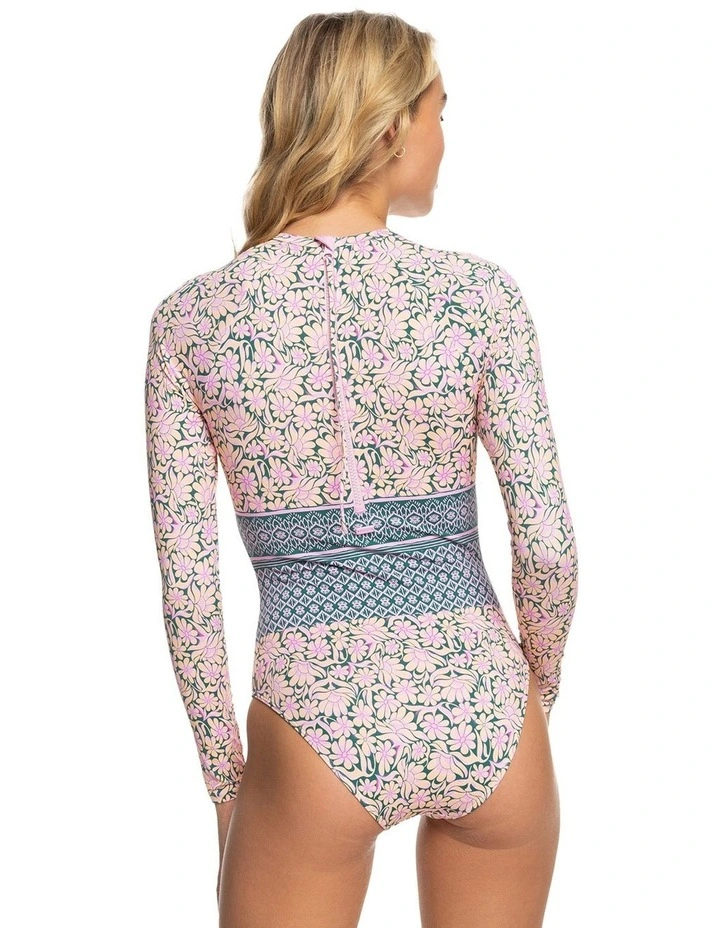 Long Sleeve One Piece Swimsuit in Aventurine Free Spirit