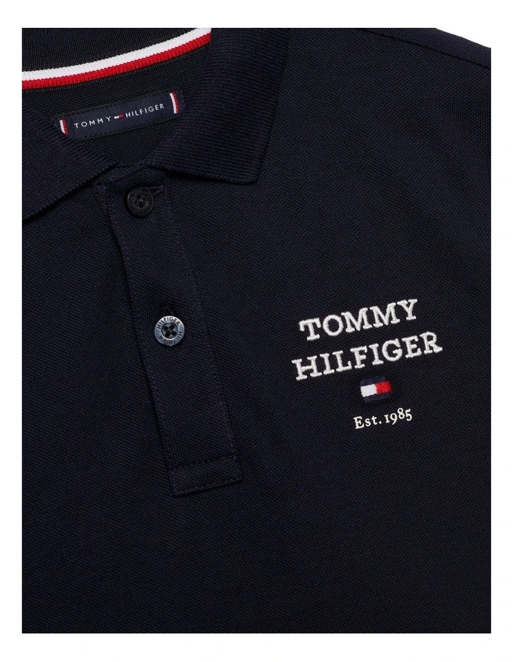 Embroidery Logo Regular Fit Polo Shirt (3-7 Years) in Navy