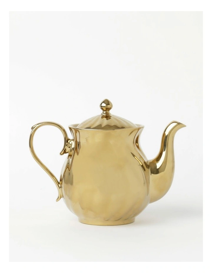 Gold Rope Tea Pot in Gold