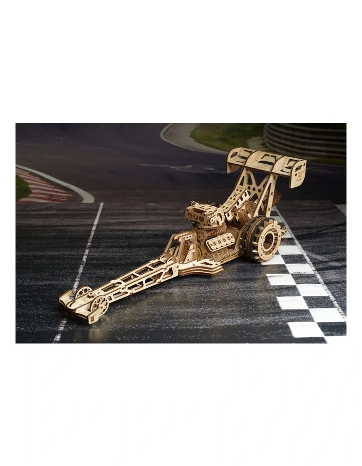 Mechanical Top Fuel Dragster 321 Piece Wooden 3D Puzzle Set (14 Years)