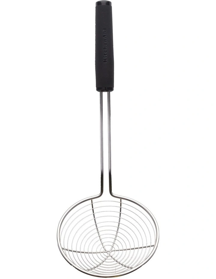 Soft Touch Wire Strainer in Black